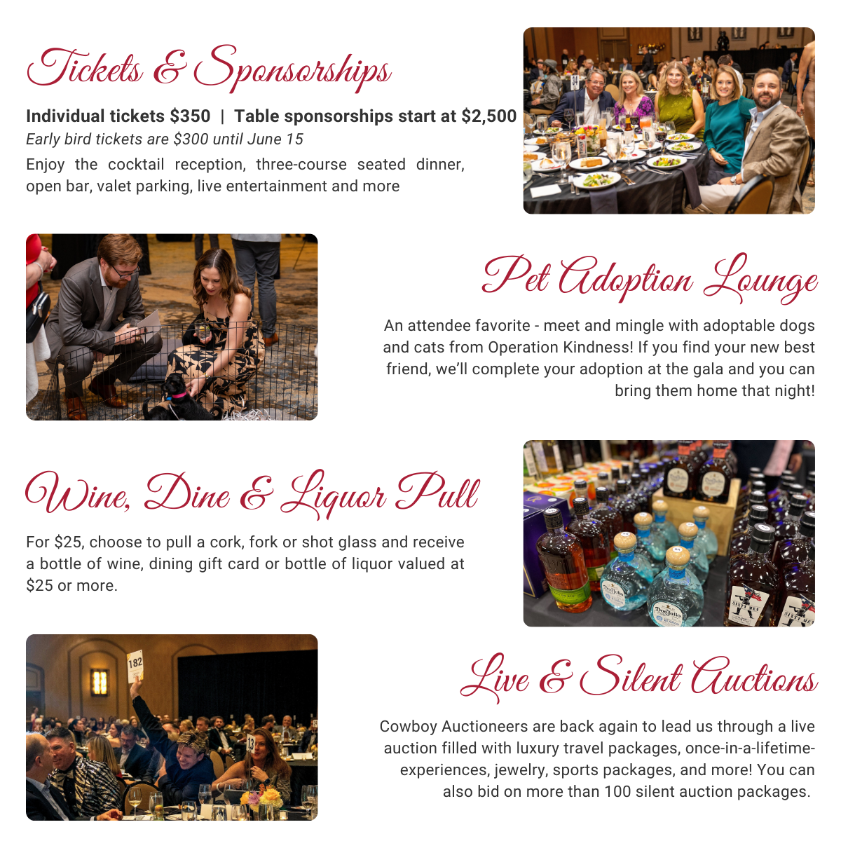 Join us on Saturday, November 1, 2025 at the Sheraton Dallas for a special evening benefiting the animals of Operation Kindness!