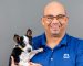 Ed Jamison holding a puppy