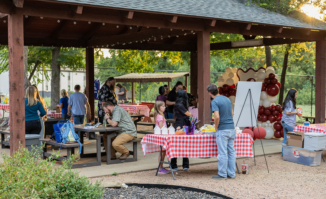 People at the backyard jamboree
