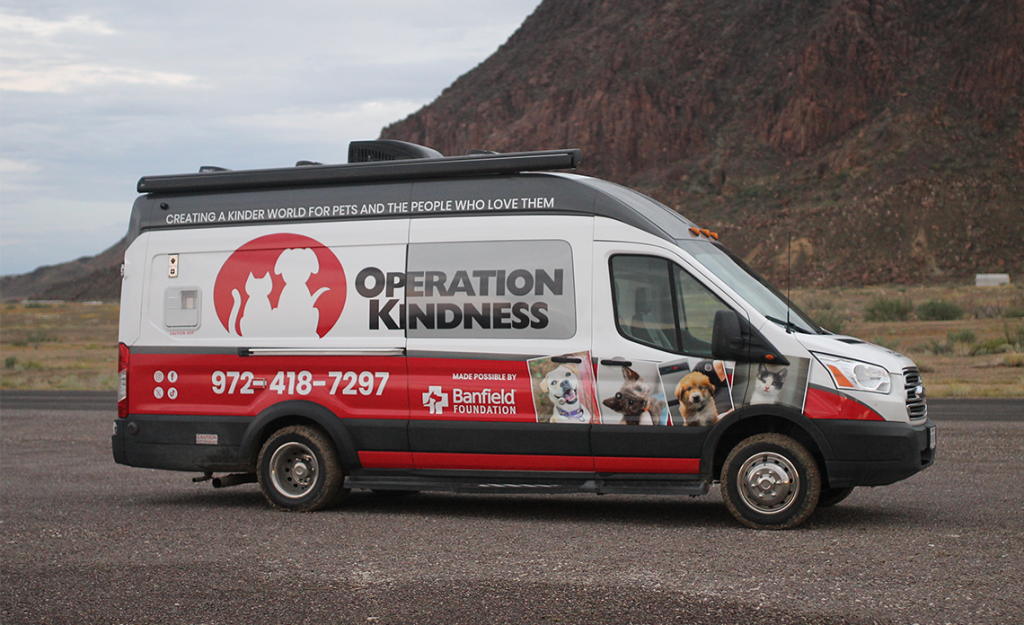 Newly donated mobile vet unit