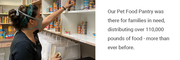 Our pet food pantry distributed a record-breaking amount of food in 2020 | Operation Kindness No-kill Shelter