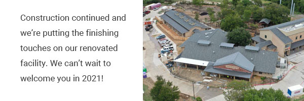 Construction continued and we can't wait to welcome you in 2021 | Operation Kindness No-kill Shelter